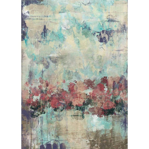 Marsala Field II Black Modern Wood Framed Art Print with Double Matting by Goldberger, Jennifer