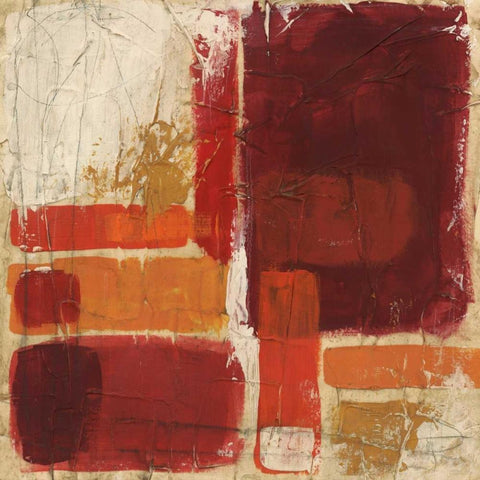 Overlap II Black Modern Wood Framed Art Print by Vess, June Erica