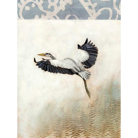 Waterbirds in Mist IV Gold Ornate Wood Framed Art Print with Double Matting by McCavitt, Naomi