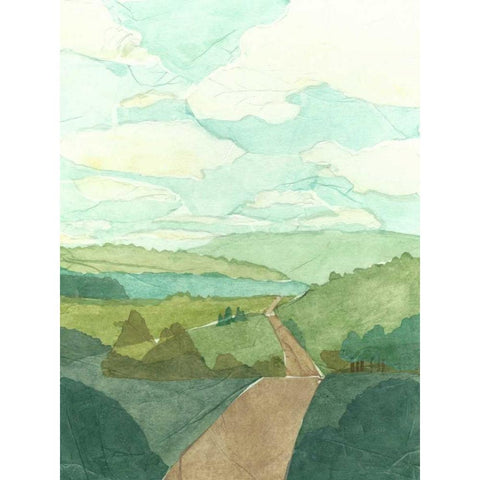 Countryside Collage I Gold Ornate Wood Framed Art Print with Double Matting by Meagher, Megan
