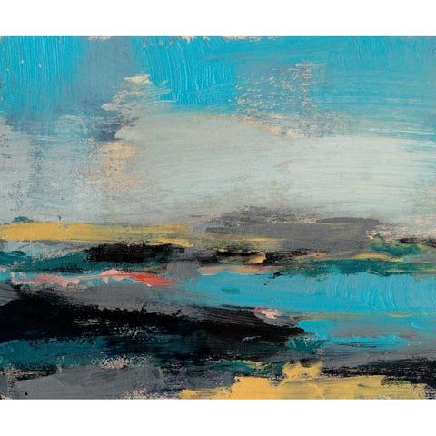 Bold Horizon II Black Modern Wood Framed Art Print by Goldberger, Jennifer