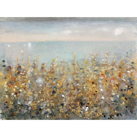 Blossoms by the Sea I Black Modern Wood Framed Art Print with Double Matting by OToole, Tim