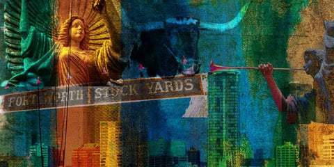 Ft. Worth Panel Black Ornate Wood Framed Art Print with Double Matting by Jasper, Sisa