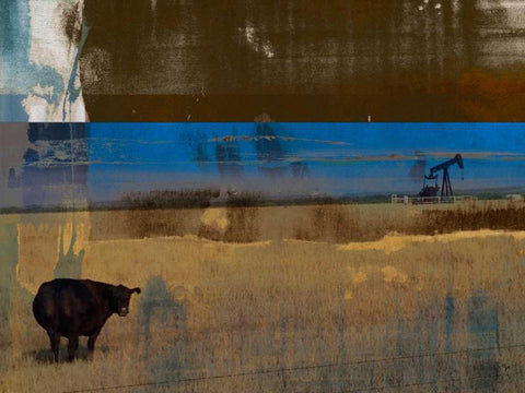 Texas Gold White Modern Wood Framed Art Print with Double Matting by Jasper, Sisa