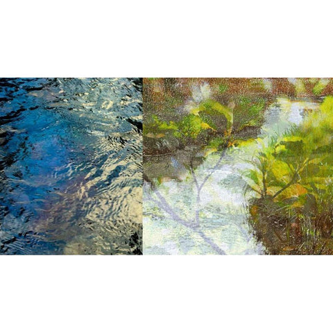 River Mod Panel I Gold Ornate Wood Framed Art Print with Double Matting by Jasper, Sisa
