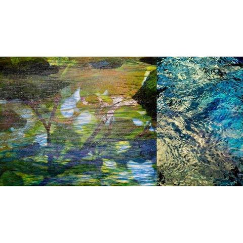River Mod Panel II Black Modern Wood Framed Art Print with Double Matting by Jasper, Sisa