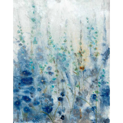 Misty Blooms II Black Modern Wood Framed Art Print with Double Matting by OToole, Tim