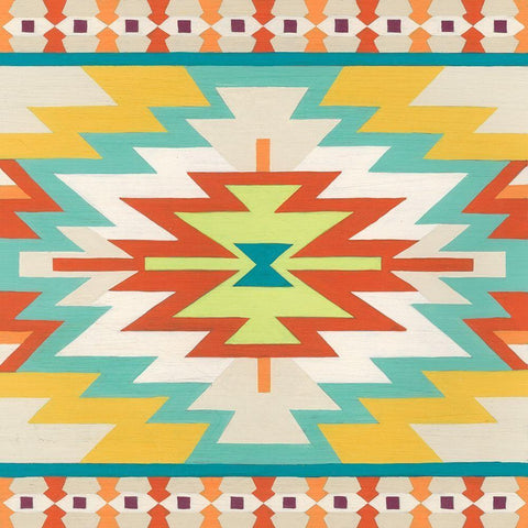 Mesa Motif II Black Ornate Wood Framed Art Print with Double Matting by Vess, June Erica