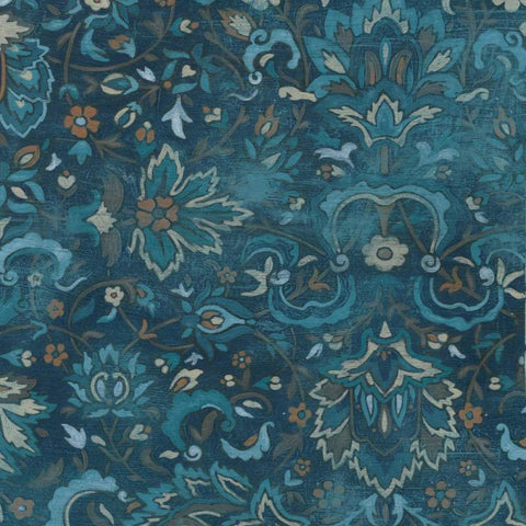 Aged Indigo IV Black Modern Wood Framed Art Print by Vess, June Erica