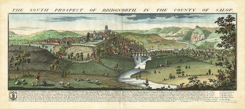 Bucks View - Bridgnorth White Modern Wood Framed Art Print with Double Matting by Buck, Nathaniel