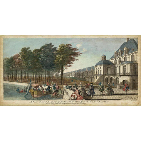 View of Fontainebleau II Black Modern Wood Framed Art Print by Tinney, I.