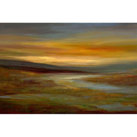 Evening Sky White Modern Wood Framed Art Print by Finch, Shiela