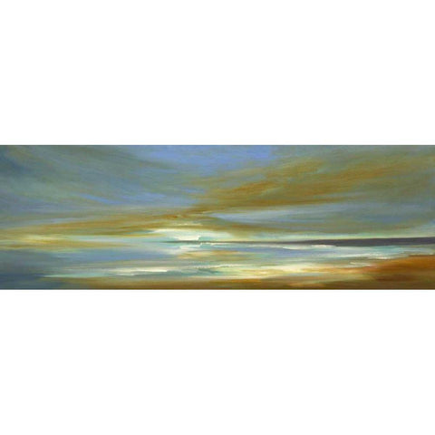 Transcendent Light Black Modern Wood Framed Art Print with Double Matting by Finch, Sheila