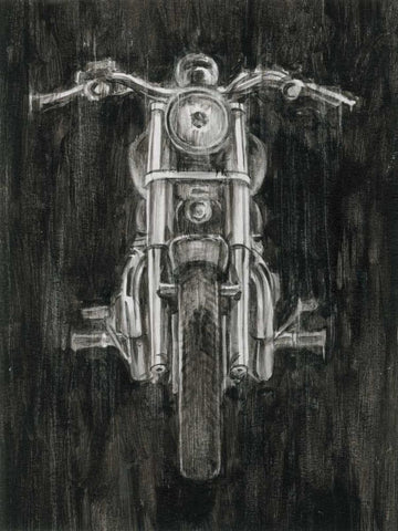 Steel Horse II Black Ornate Wood Framed Art Print with Double Matting by Harper, Ethan