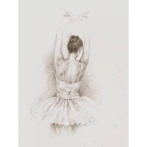 Dance Study II Gold Ornate Wood Framed Art Print with Double Matting by Harper, Ethan