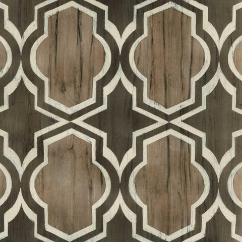 Driftwood Geometry V White Modern Wood Framed Art Print by Vess, June Erica