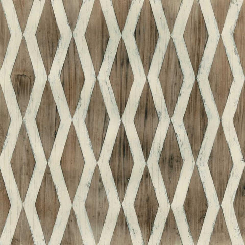 Driftwood Geometry VIII Black Modern Wood Framed Art Print with Double Matting by Vess, June Erica