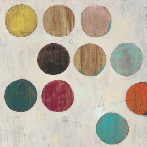 Dot Matrix IV Black Modern Wood Framed Art Print with Double Matting by Vess, June Erica