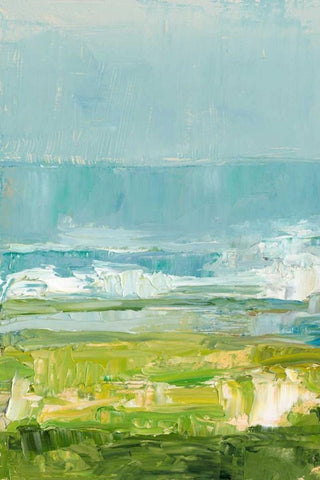 Coastal Overlook I White Modern Wood Framed Art Print with Double Matting by Harper, Ethan