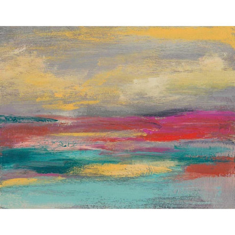 Sunset Study I Black Modern Wood Framed Art Print with Double Matting by Goldberger, Jennifer