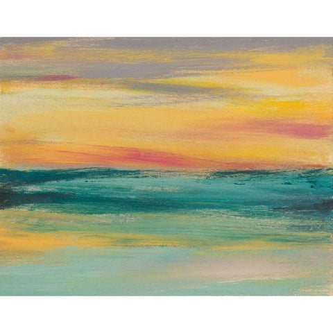 Sunset Study III Black Modern Wood Framed Art Print with Double Matting by Goldberger, Jennifer