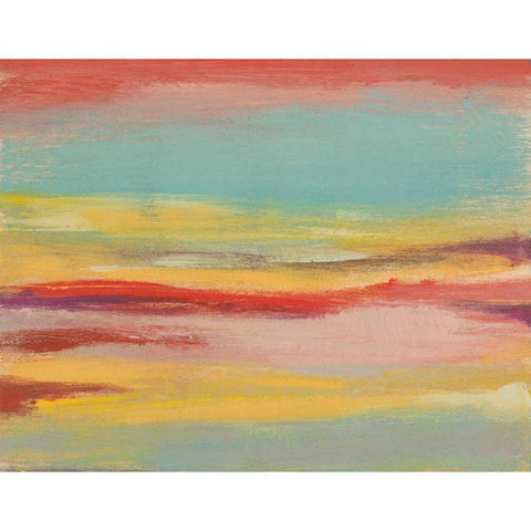 Sunset Study V White Modern Wood Framed Art Print by Goldberger, Jennifer