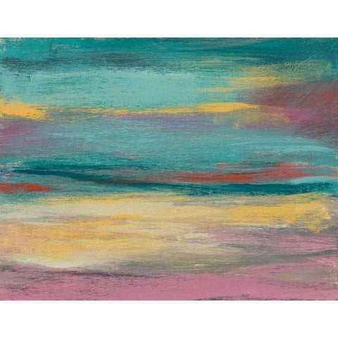 Sunset Study VII White Modern Wood Framed Art Print by Goldberger, Jennifer