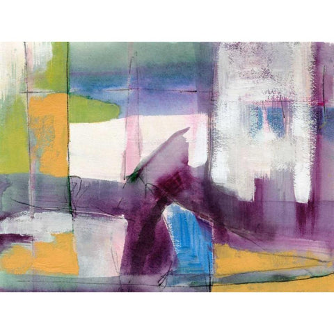 Vibrant Rhythm I Black Modern Wood Framed Art Print by Goldberger, Jennifer