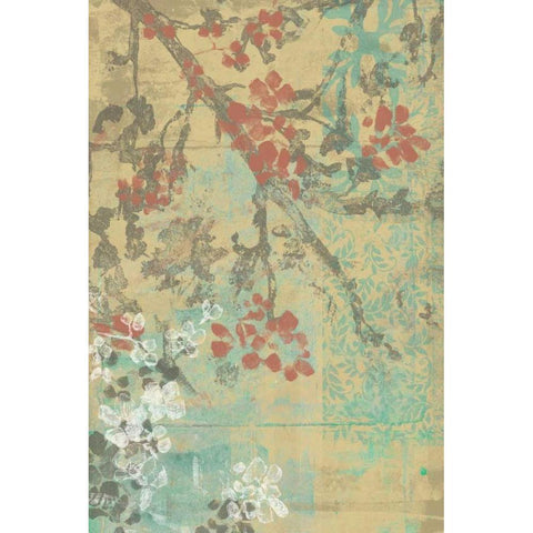 Blossom Panel I Black Modern Wood Framed Art Print by Goldberger, Jennifer