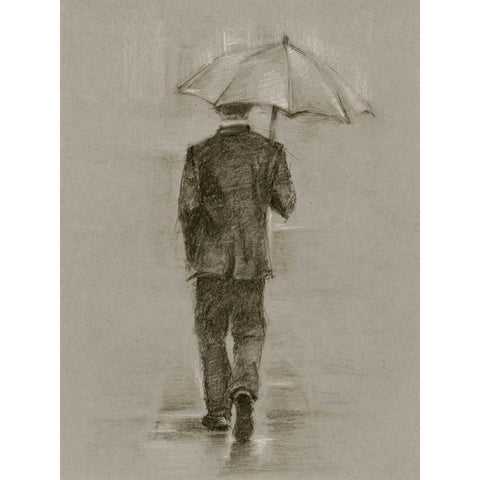 Rainy Day Rendezvous II White Modern Wood Framed Art Print by Harper, Ethan