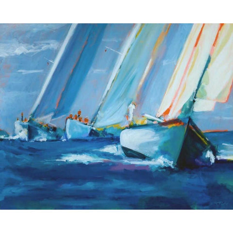 Beating I White Modern Wood Framed Art Print by Crain, Curt