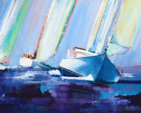 Beating II Black Ornate Wood Framed Art Print with Double Matting by Crain, Curt