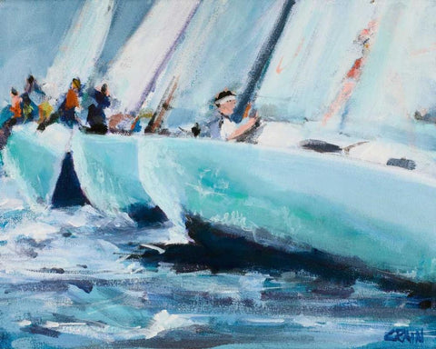 Rail Black Ornate Wood Framed Art Print with Double Matting by Crain, Curt