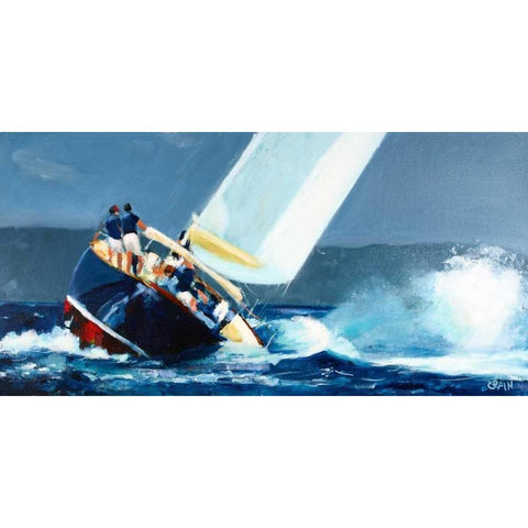 Hoek White Modern Wood Framed Art Print by Crain, Curt