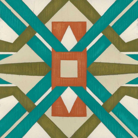 Global Motif I Black Modern Wood Framed Art Print with Double Matting by Vess, June Erica