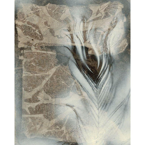 Feather and Stone I Black Modern Wood Framed Art Print by Stramel, Renee W.