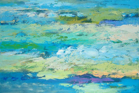 Keeping Current White Modern Wood Framed Art Print with Double Matting by Bothne, Janet