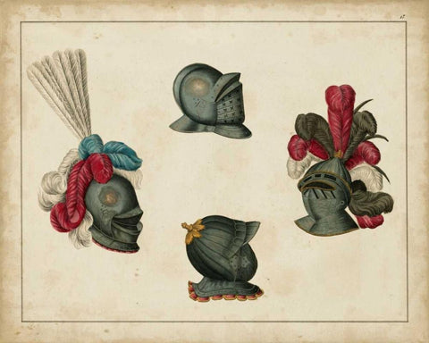 Art Heraldique III Black Ornate Wood Framed Art Print with Double Matting by Vintage Collection