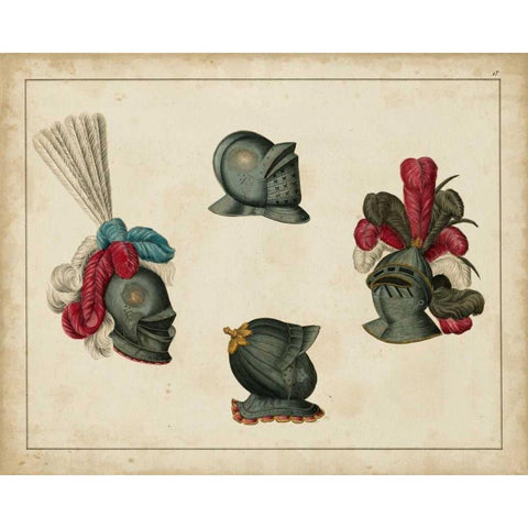 Art Heraldique III Black Modern Wood Framed Art Print with Double Matting by Vintage Collection