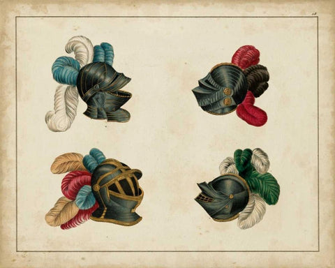 Art Heraldique IV Black Ornate Wood Framed Art Print with Double Matting by Vintage Collection