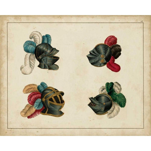 Art Heraldique IV White Modern Wood Framed Art Print by Vintage Collection