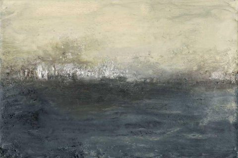 Meadow View II White Modern Wood Framed Art Print with Double Matting by Gordon, Sharon