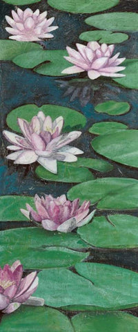 Tranquil Lilies II Black Ornate Wood Framed Art Print with Double Matting by McCavitt, Naomi