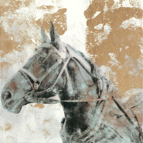 Driving Horses I White Modern Wood Framed Art Print by McCavitt, Naomi