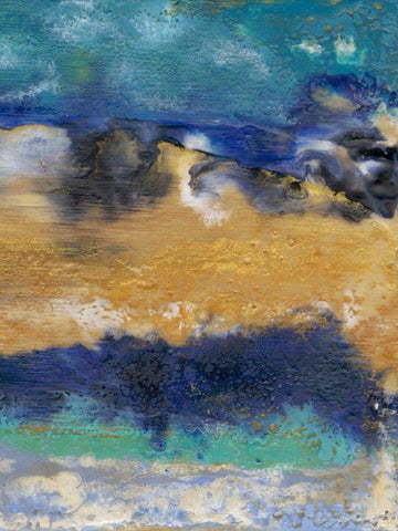 Surf II White Modern Wood Framed Art Print with Double Matting by Ludwig, Alicia