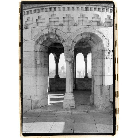 Fishermans Bastion I Budapest Black Modern Wood Framed Art Print by DeNardo, Laura