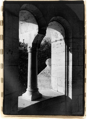 Fishermans Bastion III Budapest Black Ornate Wood Framed Art Print with Double Matting by DeNardo, Laura