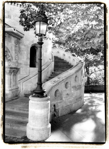 Royal Palace from the Chain Bridge Black Ornate Wood Framed Art Print with Double Matting by DeNardo, Laura