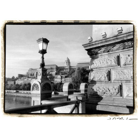 View of the Royal Palace, Budapest Black Modern Wood Framed Art Print by DeNardo, Laura