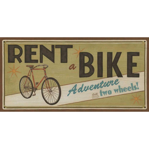 Bike Shop II Black Modern Wood Framed Art Print with Double Matting by Vess, June Erica